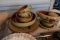 TABLE LOT INCLUDING STANGL POTTERY COLLECTORS PLATES ANTIQUE MUSIC AND MUSI