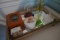 DRESSER MIRROR WITH SMALL COLLECTIBLES RING KEEP WATCH KEEP ETC