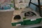 LOT OF VILLAGE LANDSCAPES INCLUDING 14 PC SET VICTORIA STATION TRAIN PLATFO