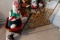 CHRISTMAS DECORATIVES MINI RADIO FLYER WAGON SLEIGH SNOW MEN TREE