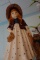 SHELF LOT STUFF ANIMAL FLOWERS AND GIRL STATUE