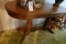 OVAL OAK CONSOLE TABLE APPROX 48 INCH LONG X 17 X 26 TALL