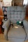 ELECTRIC LIFT CHAIR WITH WROUGHT IRON MAGAZINE RACK