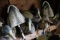 8 LL BEAN CORK MALLARD DECOYS AND 2 LL BEAN BEAU MALLARD FEEDER DECOYS