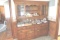 STEP BACK CHINA HUTCH APPROX 66 INCH ACROSS X 18 INCH X 73 INCH TALL 2 PC