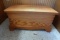 EXPOSED DOVE TAIL MINIATURE BLANKET CHEST 25 X 13 X 13 WITH CONTENTS BOOKS