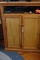 PINE WOOD ENTERTAINMENT CENTER APPROX 49 INCH TALL X 36 INCH WIDE X 24 INCH