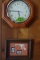WALL LOT INCLUDING FRAMED UNDER GLASS MARYLAND STAMPS AND CLOCK