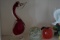 SHELF LOT ART GLASS PAPER WEIGHTS LOVE BIRDS