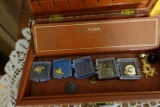 JEWELRY BOX WITH MASONIC JEWELRY RURITAN PINS