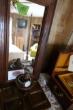 DRESSER SET WITH WRIST WATCH AND MIRROR