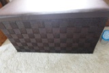 STORAGE BENCH WITH UPHOLSTERED TOP 30 INCH X 14 X 17