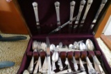 SILVER PLATE FLATWARE SET ROGERS BROTHERS PATTERN ETERNALLY YOURS APPROX 60