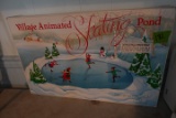 DEPT 56 VILLAGE ANIMATED SKATING POND
