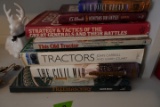 SHELF LOT INCLUDING CHRISTMAS DECORATIVES AND HARDBACK BOOKS CIVIL WAR THIS