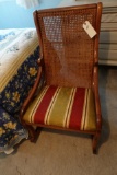 ANTIQUE PRESSED BACK CHAIR AND LADY ROCKER