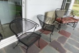 5 PC WROUGHT IRON PATIO SET