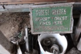 ANTIQUE GLASS INSULATORS AND FOREST WARDEN SIGN