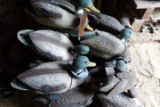 APPROX 2 DOZEN FLAMBEAU MALLARD DECOYS MOST WITH WEIGHTS AND STRING