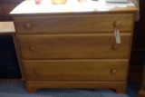 PINE 3 DRAWER BUREAU APPROX 42 INCH LONG X 34 INCH TALL X 20 WITH CONTENTS