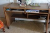 COMPUTER DESK WITH VINTAGE MAGAZINES