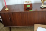 ZENITH CONSOLE STEREO AM FM TURN TABLE 8 TRACK PLAYER WITH CONTENTS MINIATU