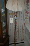 BRASS AND MARBLE FLOOR LAMP