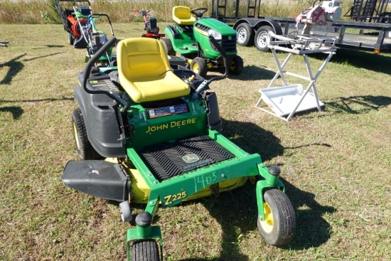 #1405 JOHN DEERE ZERO TURN Z 225 42" CUT 332 HRS 18.5 HP ENG