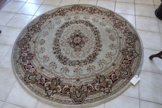 ROUND PERSIAN STYLE RUG APPROX 62 INCH ACROSS