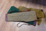 2 SOFT GUN CASES OVERALLS AND OTHER MISC ITEMS