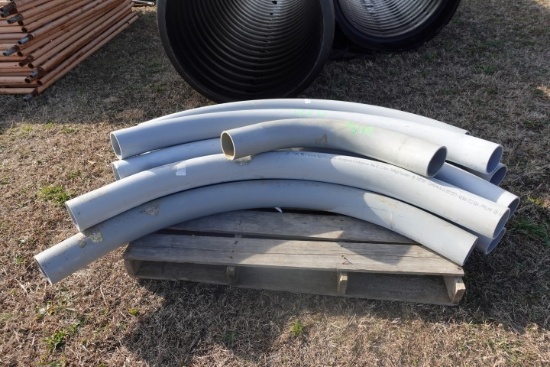 #410 10 PCS APPROX 5 LONG 4" SCH40 RIGID PVS CONDUIT ABOVE GROUND AND UNDER