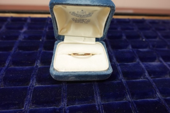 14KT YELLOW GOLD WEDDING BAND SIZE 9 .8 DWT