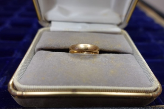14KT YELLOW GOLD WEDDING BAND SIZE 6 1.1 DWT
