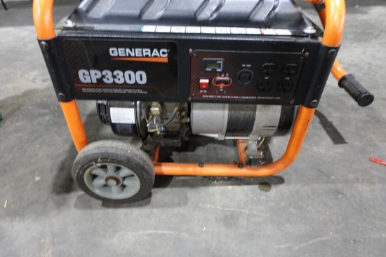 #4601 GENERAC GP 3300 GAS GENERATOR 4 120 VOLT OUTLETS 1 240 VOLT POWER MAT