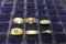 6 STERLING RINGS SIZE 10 WITH MISC STONES