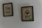 PAIR OF EARLY NEEDLE POINTS UNDER GLASS FRAMED 8 X 10 BLESSING OF THE HOUSE