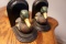 TWO MALLARD DUCK BOOK ENDS