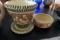 3 PC ROSEVILLE DONATELLO PITCHER FLOWER POT AND BOWL