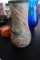 11 INCH WELLER WARE VASE WITH SHORE BIRD AND NEST DESIGN
