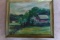 OIL ON BOARD FARM SCENE FRAMED 23 X 19