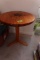 KNOTTY PINE ROUND END TABLE