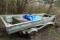 12' FISHER MASTER ALUM JON BOAT 1232 ON SINGLE AXLE TRAILER