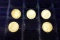 5 ROOSEVELT DIMES 1935 1941 AND 1943