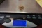 14 KT YELLOW GOLD RING SIZE 4.5 WITH LIGHT GREEN STONE 1.2 DWT