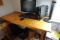 KNOTTY PINE DESK LIBRARY STYLE 47 X 23 WITH LAMP