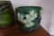 EARLY ROSEVILLE PLANTER DOGWOOD PATTERN LETTER R ON BOTTOM APPROX 6 X 6