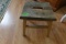 SMALL WOODEN STEP STOOL WITH CUT OUT HANDLE APPROX 12 INCH