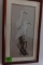 FRAMED UNDER GLASS ART LEMAY PRINT WHITE EGRETS 21 X 13 INCH