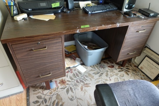 OFFICE DESK 60 X 30 KNEE WITH 4 DRAWER PARTICLE BOARD
