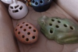 SET OF FOUR ROSEVILLE FROGS 44 ETC